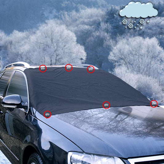 iZoeL Windshield Magnetic Snow Cover Winter with 6PCS Magnets, Windscreen Protector Frost Ice Guard Full Protection Car Cover (Standard Car L Size 120 * 210cm) for SUV Truck and normal Car