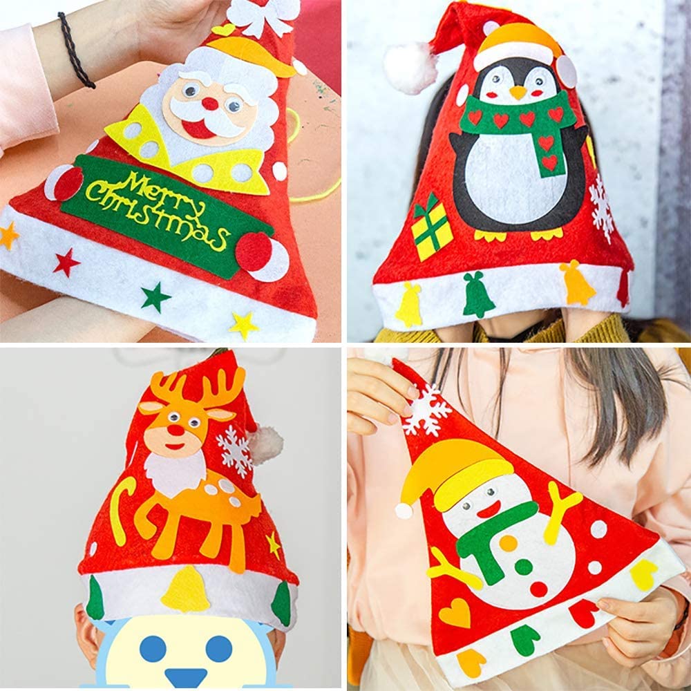 iZoeL6 pieceDIY Christmas hats