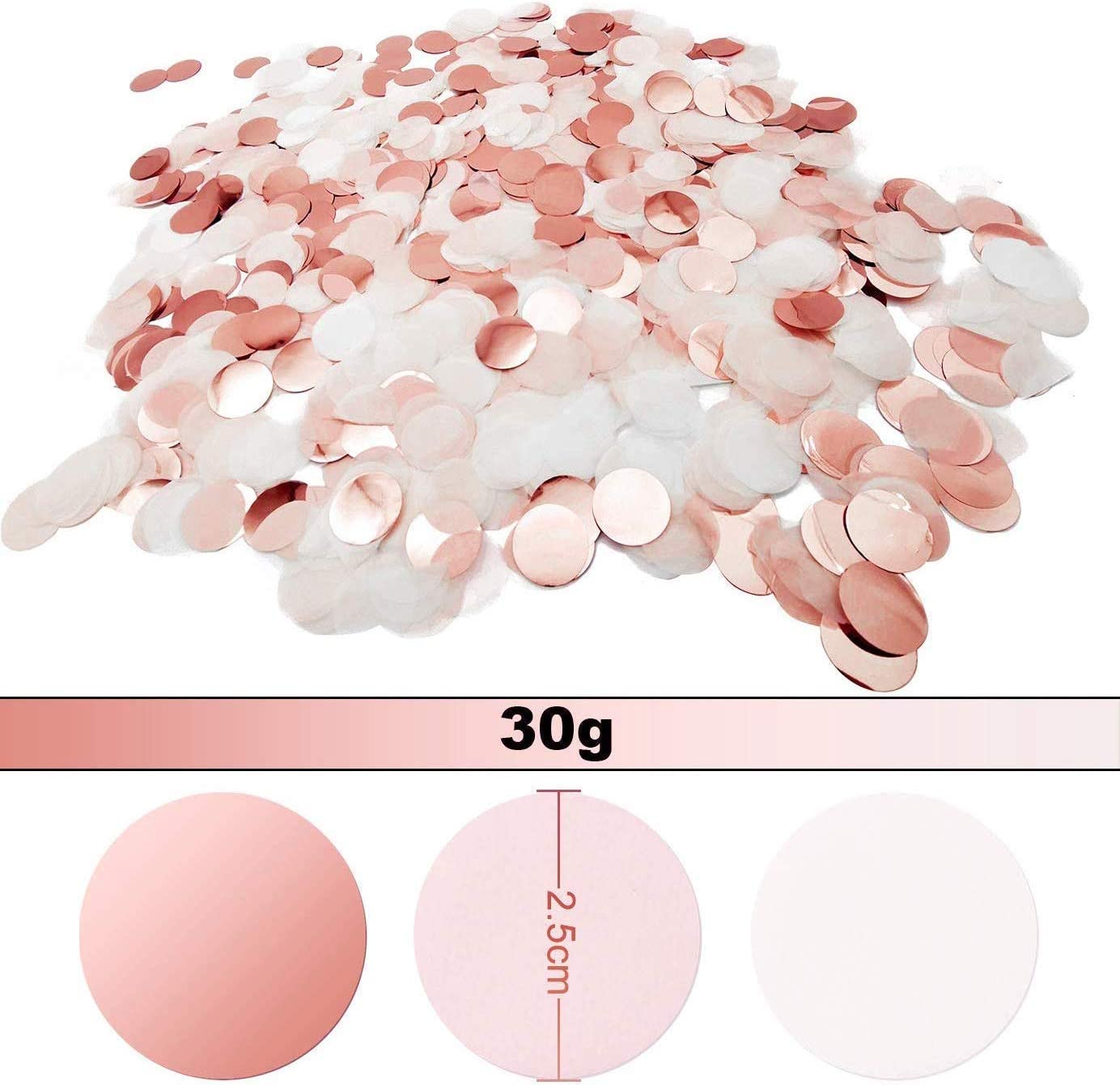 iZoeL 14000pcs Rose Gold Table Confetti Bags, Birthday Decorations for Girls Women, Wedding Baby Shower Hen Party Handicraft Decor - 140g