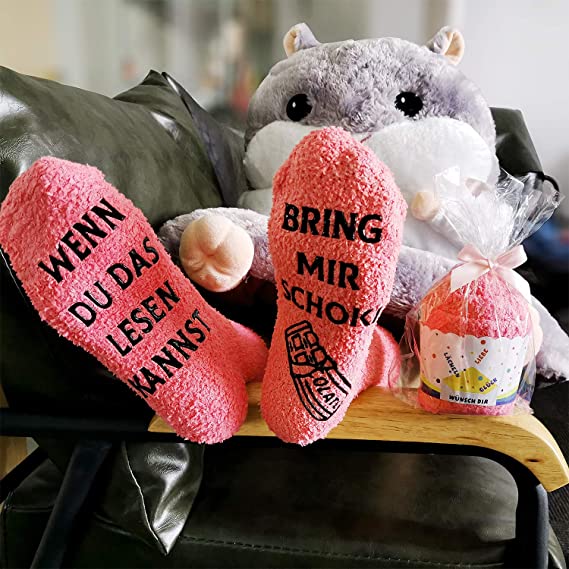 iZoeL Flauschsocken damen Lustige Socken