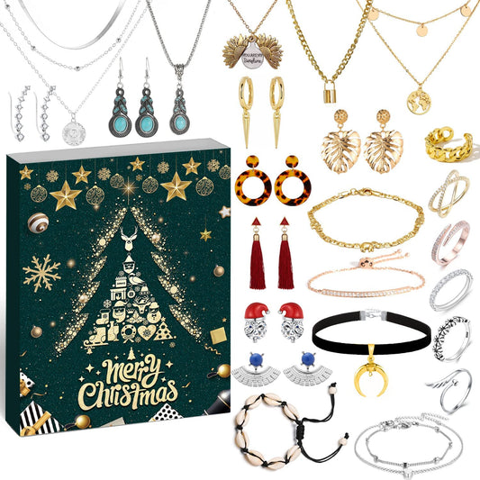 iZoeL Jewellery Advent Calendar 2022 for Women Girls Adults, 24 Surprises with Necklace Earrings Rings Bracelets Anklet Jewelry Calendar for Wife Mother Girlfriend Daughter Granddaughter