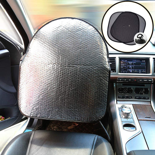 iZoeL Steering Wheel Sun Protector Shade Covers 50cm*46cm fit all Cars + 2 pcs Side Window Sun Shade 44*36cm (73)