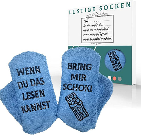 iZoeL Chocolate Blue Socks Gift Box