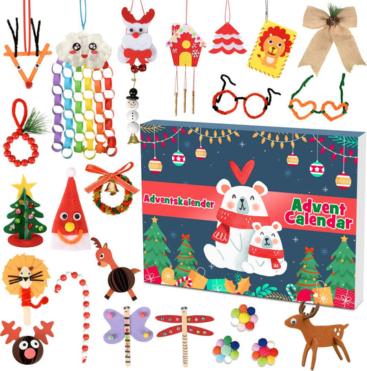 iZoeL Art Craft Advent Calendar 2022 Kids Age 5+, Advent Calendar Girls with 24 Craft Gifts - Christmas Countdown Advent Calendar Xmas Surprise Gift Christmas Crafts - Inclu Instruction Manual