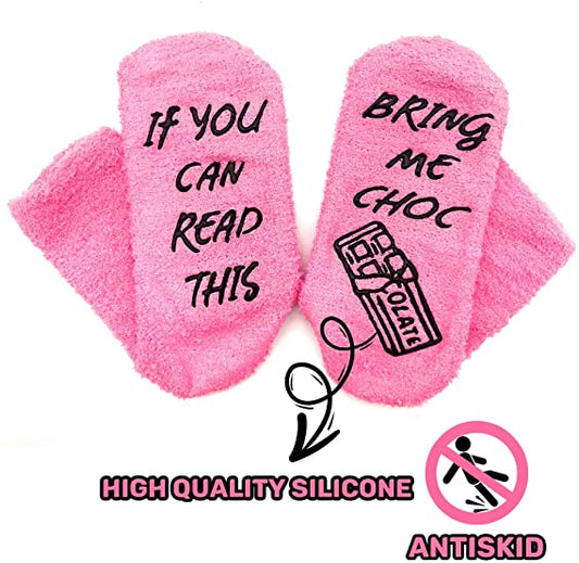 iZoeL If You Can Read This Bring Me Chocolate Socks -fen