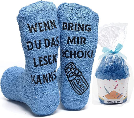 iZoeL Chocolate Blue Socks 2