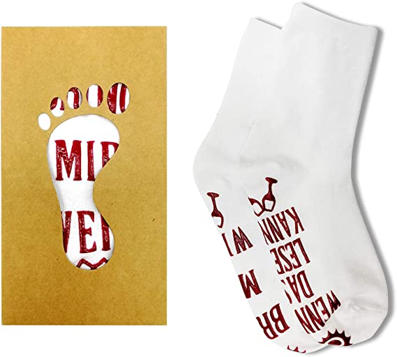 iZoeL Funny Socks If You Can Read This Bring Me Socks Novelty Socks Anti-Slip Cotton for Man Boys Adults Women Wife Present for Birthday Hostess Housewarming Valantine Tea Lover Gift (Black) (White)