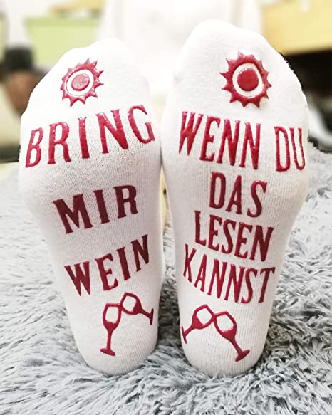 iZoeL Funny Socks If You Can Read This Bring Me Socks Novelty Socks Anti-Slip Cotton for Man Boys Adults Women Wife Present for Birthday Hostess Housewarming Valantine Tea Lover Gift (Black) (White)