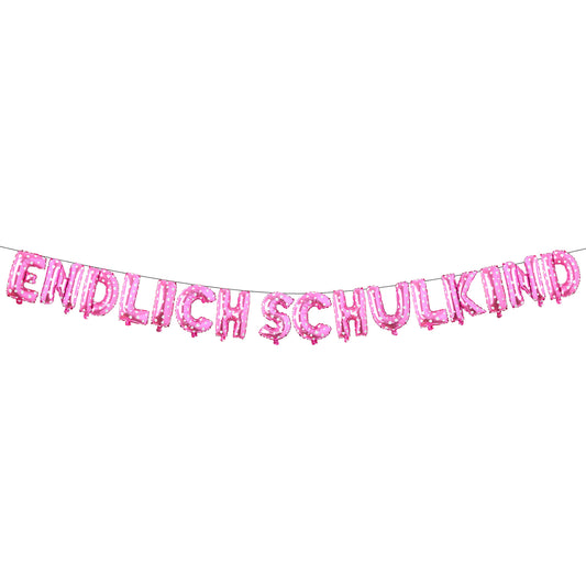 iZoeL Einschulung Deko Schulkind Girlande Rosa